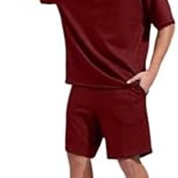 Men's Casual 2-Piece Gym Set Athletic Short Sleeve T-Shirt & Shorts with Pockets Quick Dry Activewear for Workout Sports-picture-20