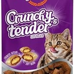 GNAWLERS Crunchy & Tender Cat Treats Made with Real Salmon, Irresistible Crunchy on The Outside and Soft Center 65g (Pack of 4) by Sniff N Licks-image-58
