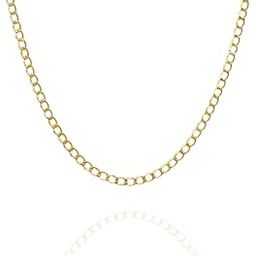 City Sign Gold-Plated Curb Link Gold Chain Necklace Chain, men, women, boys, girls-image-21