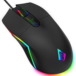 Wired Gaming Mouse, 8000 DPI Adjustable Gaming Sensor, 7 Programmable Buttons, HUYU Switches, 6 Modes RGB Backlit, Ergonomic USB Mouse for PC, Laptop, Windows, Mac (Recurve 500-Black)-14