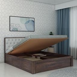 DAKSHAYANI HANDICRAFT Sheesham Solid Wood Decan Hydraulic Bed with Storage | Durable Bed for Bedroom | Elegant Design | Premium Finish | Modern Wooden Furniture-image-89