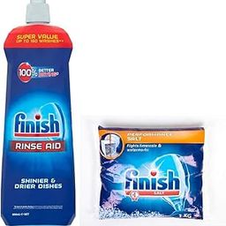 Finish Dishwasher Salt 1kg And Rinse Aid Regular 800ml Combo-image-25