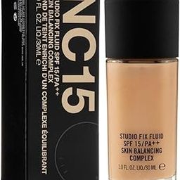 MACC Studio Fix Professional Waterproof oil-free Longlasting Liquid 24-hour colour-true foundation Matte Finish For Women, Girls 30ML - Shine-Free Liquid Foundation (NC-15)-picture-1