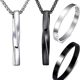 Silver Silver Chain For Men Stainless Steel Silver Curv Bar Chain Pendant For Men Women With Stainless Steel Black Silver Full Kada Bracelet For Men Boys-18