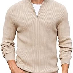 Men High Neck Zipper Full Sleeve Cotton Knitted Winter Sweater-image-27