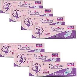 Dreamease Sanitary Napkins Pads For Women | Locks Odour, Cottony Soft, Thin, Comfortable & Leakage-Proof | 2x Absorption & Wider Back | 275mm, Extra Large Size (XL), 42 Count, Pack of 7-image-67