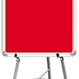 Nechams® Push Pins, Easel Stand Combo Pack with Notice Board/Bulletin Board/Pin up Board/softboard Red 2x1.5ft-image-0
