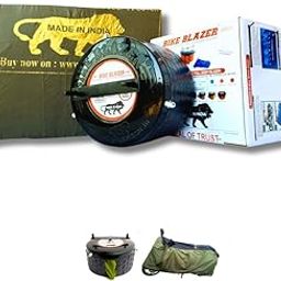 BIKEBLAZER Semi-Automatic Full Body Bike Cover | Compatible for All Royal Enfield Motorcycles | Heavy Duty Device | Water Resistant | UV Safe | 100% Dust Proof | Anti-Theft & Scratch Proof Cover BMJ-image-89