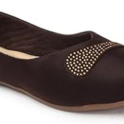 Women's Ballet Flats Jutti Stylish & Comfortable Slip-On Bellies for Girls-image-17