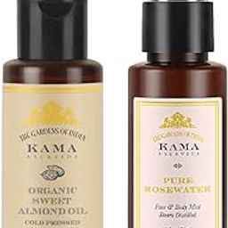 Kama Ayurveda Organic Sweet Almond Oil (50ml - In) & Kama Ayurveda Pure Rose Combo-47