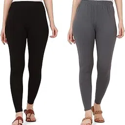 buynewtrend Pure Cotton Ankle Length Women Legging-Pack of 2-picture-9