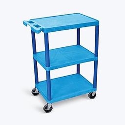 FSE 373-HE34-BU Utility Cart - 3 Shelves Structural Foam Plastic-picture-13
