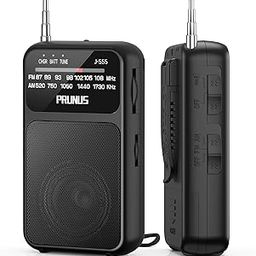 PRUNUS J-555 Pocket Radio AM FM USB-C Charging& Battery Operated, Excellent Reception Clear Speaker and Earphone Jack, Back Clip, Flashlight, Transistor, Portable AM FM, Mini(Black)-14