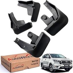 AutoWhrib Car Mud Flaps for Toyota Innova Crysta 2023 (Front and Rear Mud Guard, Pack of Four,Custom Fit)-image-125