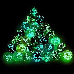Skylety 20 Pieces Large Marbles Glowing in The Dark, Marbles Bulk Luminous Colorful Handmade for Kids Science Toys Games DIY Decoration(20 mm)-image-32
