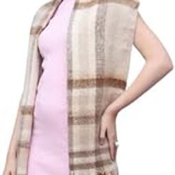 Women Longline Poncho with Fringed Detail | Beige Soft & Warm Fabric-image-65