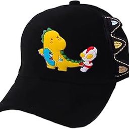 Kids Dinosaur Super Hero Print Flat Peak Visor Cap Sun Visor Cap Hat for 0 to 5 Years Baby Boys and Girls-image-43
