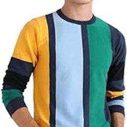 Men's Sweater with Contrast Hem for Casual Wear | Low Stand-Up Collar | Long Sleeve | Zip Closure | Acrylic Blend Sweater Crafted with Comfort Fit for Everyday Wear-image-91