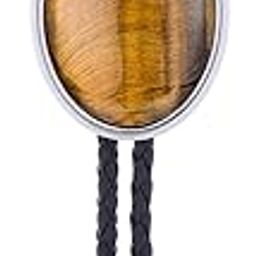 calandis ™ Cowgirl Bolo Tie Necktie Adjustable with Pendant for Hoodies Anniversary Yellow Brown | Bolo Ties | Mens Jewelry-picture-8