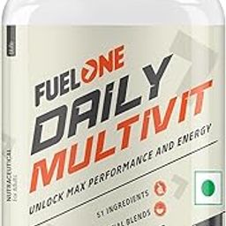 FUELONE Daily Multivitamin for Men & Women, 30 Tablets | 51 Ingredients & 6 Blends, For Energy, Immunity & Recovery-image-96