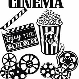 GADGETS WRAP Movie Theater Decor Home Room Cinema and Popcorn Wall Art Reel Sign Action for Theme Party Decorations Office Studio-image-60