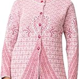 Women's Warm Woolen Cardigan - Stylish Full Sleeve Knitwear for Winter, Cozy & Elegant Sweater Floral Design-image-83