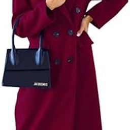 Women's Double Breasted Wool Jacket Long Sleeve Lapel Button Front Coat for Autumn and Winter-image-53