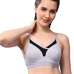 Women's Sports Bra Heavily Padded & Non-Wired Full Coverage with Regular-Straps-image-21