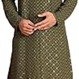 Embroidered & Sequins Straight Kurta Set For Men-image-35