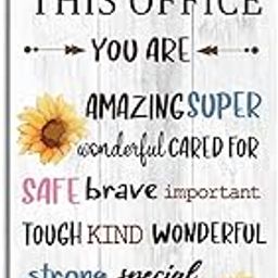 Office Decor Signs, Inspirational Wall Sign, Decorative Wood Hanging Wood Plaque, Decor for Therapist Office, School Counselor Office Decor, Welcome Sign for Therapy Room, When You Enter This Office-image-32
