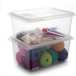 Nayasa Stack N Store Set Of 2 | 5 Ltrs | Plastic Storage Boxes With Lid | Side Handle | Stackable Boxes | Can Be Used For Multipurpose Storage | Strong And Durable Quality | Clear-picture-13