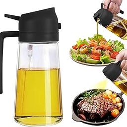 TEX-RO 2 in 1 Oil Dispenser and Oil Sprayer Bottle for Cooking/Kitchen Oil Bottle with Sprayer for Healthy Cooking, Vinegar/Oil Dispenser for Kitchen (500 ML Black, Plastic)-32