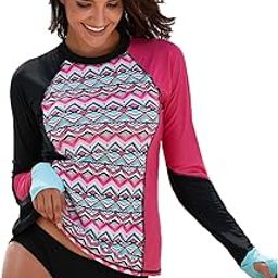 Women's UV Sun Protection Long Sleeve Rash Guard Wetsuit Swimsuit Top-image-29