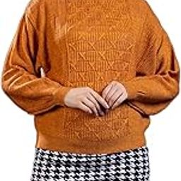 Women’s Woolen Pullover Sweater | Full Sleeve Winter Wear with Textured Cross Cable Pattern | Soft, Stylish & Warm Sweater for Girls & Ladies-image-43