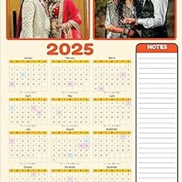 Anuman Customized 2025 Offices Wall Daily Planner & Monthly Organizer | Indian Holidays Marked | Motivational Quotes | Home & Office Use Dates with Space for Marks/Notes Laminated Wall Hanging Calendar for Home | Friends | Travel Memories 12x18 inches-image-83