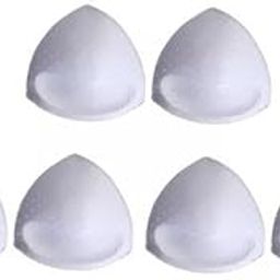 FABLOFT® 4x3 Pairs Triangle Bra Inserts Pads Bra Cups Inserts for Bikini Top White-image-66