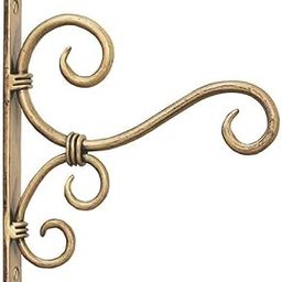 Metal Plant Hanger Wall Hanging Plant Hook for Bird Feeders Planters Wind Chimes Lanterns Ornaments Hanging Baskets Lights Indoor Outdoor Balcony (Small, Golden Antique) (Classic-1)-19