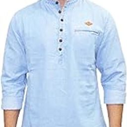 Men's Short Denim Kurta | Kurta Shirt for Men-image-3