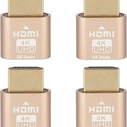 GR Deals 4K HDMI Dummy, HDMI Dumy Adapter Plug DDC EDID Virtual Display Adapter Headless Ghost Display Emulator HDTV 1080P Compatible Virtual Display Emulator.(Multicolor) (Pack of 4)-14