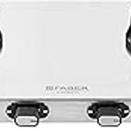 Faber Ember Stainless Steel Cooktop | 2 Brass Burners – Jumbo & Small | Manual Ignition | Diamond-Coated Pan Support | 5Yr Warranty on Burners & 2Yr Comprehensive by Faber | Cooktop Ember 2BB SS CI-image-0