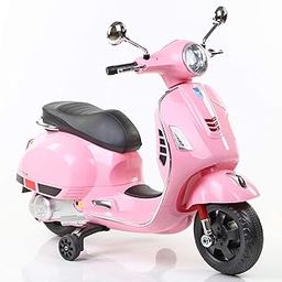 SKYA STAR Vespa 12v Battery Operated Rechargeable Ride On Scooter with Foot Accelerator for Kids, 2 to 6 Years, (Pink)-image-57