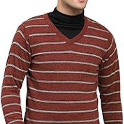 Mens Striped V Neck Full Sleeve Pullover (1228435VN)-image-61