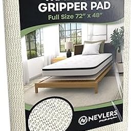 Nevlers Full Size 72"x48" Mattress Slide Stopper | 6 Ft x 4 Ft Anti Slip Mattress Gripper Full Bed | Open Weave PVC Non Slip Mattress Pad | Non Slip Pad Mattress Stoppers to Prevent Sliding & Slipping-image-24
