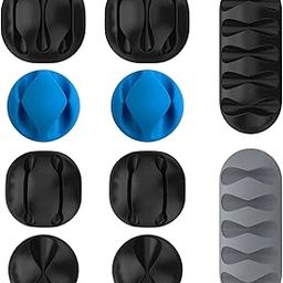 GIZGA Essentials Cable Organizer Clips Set of 10 – Multipurpose Silicone Cable Protector, Cord Holders & Wire Organizer Hooks with Self Adhesive for Desk, TV, PC, Car, Charging Cables & More (Black)-image-5