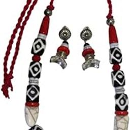 Resin Bead And Oxidized Women's Jewellery Set | Adjustable Length Neck Tarcel-picture-20