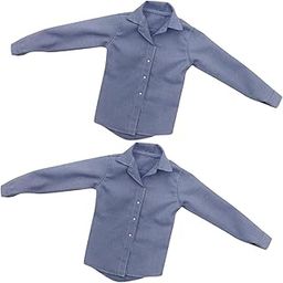 BNF® 2x1/6 Scale Men's Shirt Clothing for 12'' Male Action Doll Toy Blue | Action s-image-16