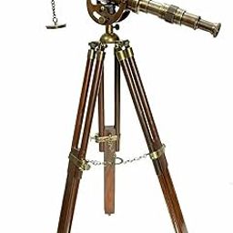Grow More Planters Collectible Telescope Solid Antique Telescope with Wooden Adjustable Tripod Working Astrolabe Item All Component are Included-picture-32