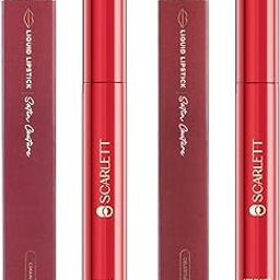 Scarlett Cosmetic Luxe Silk Kiss Matte Lipstick Combo – Cimani & Celestial Shades | Lightweight & Smooth | Nude And hot pink |-image-27