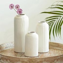ExclusiveLane 'Zen' Decorative Ceramic Vases for Home Décor Flower Vase for Living Room (Set of 3, 6.1 Inches) |Decorative Ceramic Flower Vases for Home Decoration Items Vases for Dining Table-16