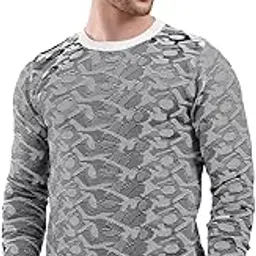 monte carlo Men Regular Fit Round Neck Self Designed Pull On Closure Full Sleeve Pullover | Warm Winter Knitwear | Cozy Casual Layering | Stylish Sweater Outfit | Winter Pullover for Men's-picture-24